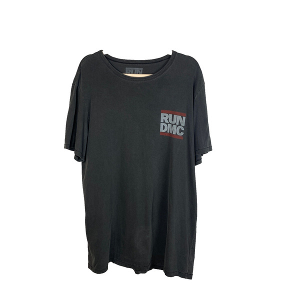 Run DMC T-Shirt Sz XLT Tall Walk This Way Tee Gray Distressed READ SMALL HOLE - Picture 1 of 6